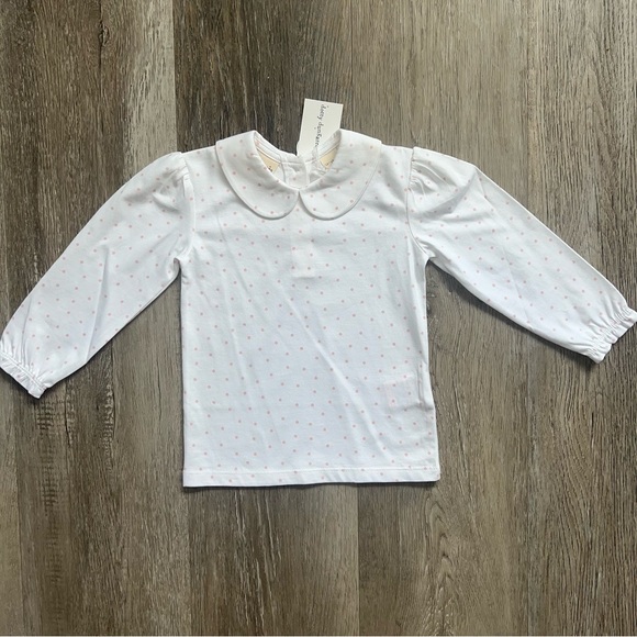 NWT Dotty Dungarees polka dot Peter Pan collar l/s - Picture 7 of 7